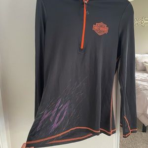 Women’s size L Harley Davidson 1/4 zip long sleeve